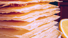 Mille-feuilles de tuiles à l'orange