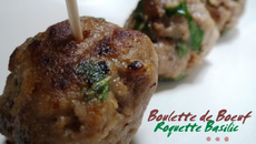 Boulettes de bœuf à la roquette et au basilic
