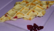 Gaufres chocolat blanc cranberries