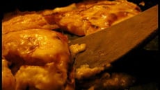 Gratin de potiron, raclette et jambon cru