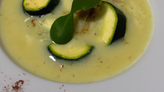 Velouté de courgettes aux Saint-jacques