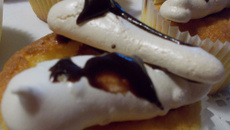 Cupcakes citron/meringue et chocolat fondu