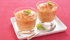 Mousse de tomates, mozzarella et basilic