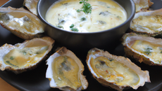 Huîtres chaudes à la crème