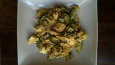 Curry de courgettes et volaille au quinoa
