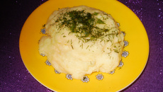 Polenta crémeuse aux herbes potagères