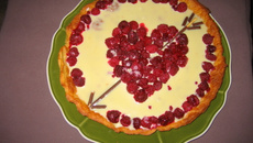 Tarte à la ganache de chocolat blanc et framboises