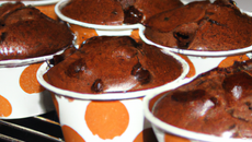 Muffins au chocolat au sucre roux