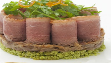 Crumble inverse de canette « petit pois & orange»