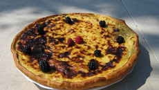 Tarte à la rhubarbe façon flan 