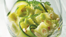 Verrine de courgettes aux ravioles