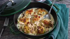 Poulet mijoté à la crème de parmesan et jambon de Parme