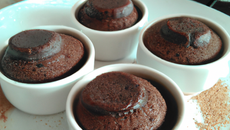 Petits coulants tout chocolat