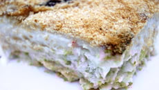 Coquilles de poisson en gratin