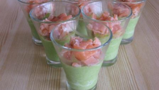 Verrines de saumon fumé à la mousse d'asperges