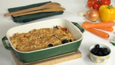 Crumble de légumes aux olives