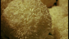 Boule de riz banane et noix de coco