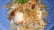 Dos de cabillaud au chutney et fenouil