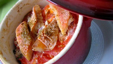 Cocottes de rougets au mascarpone et aubergines