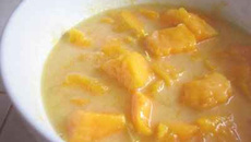 Soupe fraîche de mangues au parfum des îles