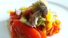 Salade de bœuf et aux poivrons confits sauce abricots