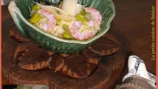 Risotto aux crevettes et aux fèves