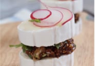 En-Cas de Caprice des Dieux au chutney de figues et de roquette