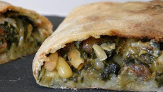 Calzone aux blettes, Roquefort et poires