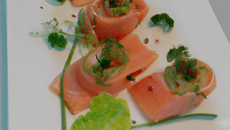 Aumonière de saumon à l'oseille