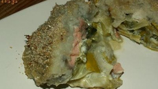 Doux parmentier poireaux-saumon