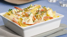 Tagliatelles aux crevettes et au parmesan