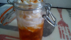 Abricots caramélisés, chantilly et nougat