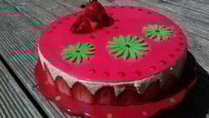 Fraisier pistache-chocolat blanc