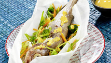 Merlan en papillote sauce safran
