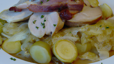 Chapon à la choucroute facile