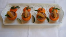 Coques de mandarines et mousse de chocolat