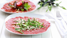 Carpaccio de bœuf au pesto