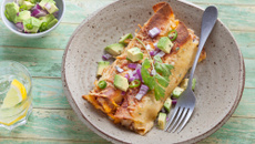 Enchiladas parfumés au bœuf, oignon et avocat