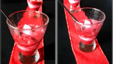 Verrine à la mousse de betterave et de chèvre