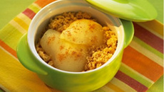 Poires vanillées au pain d'épices