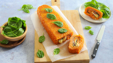 Roulé de risotto farci au saint-nectaire