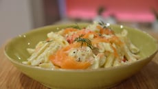Pâtes au saumon fumé et à la crème