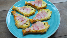 Jolies tartelettes fromage & radis