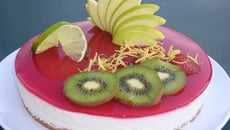 Bavarois citron & son miroir aux framboises