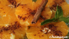 Salade oranges, cannelle et fleur d'oranger