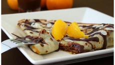 Crêpes à l'orange et au chocolat