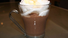 Verrine d'ile flottante au chocolat