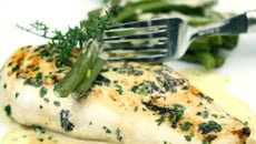 Poulet à l'estragon, haricots verts