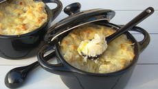 Parmentier de poireaux au fromage