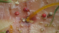 Carpaccio de thon à l'orange et estragon